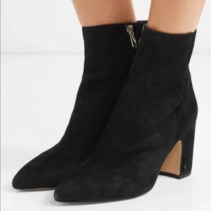 Sam Edelman Hilty Booties, Black Suede, Size 8